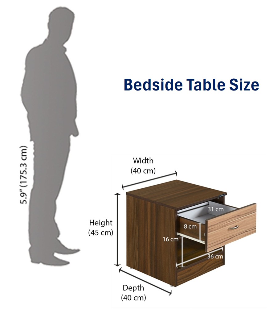 Bedside Table Size